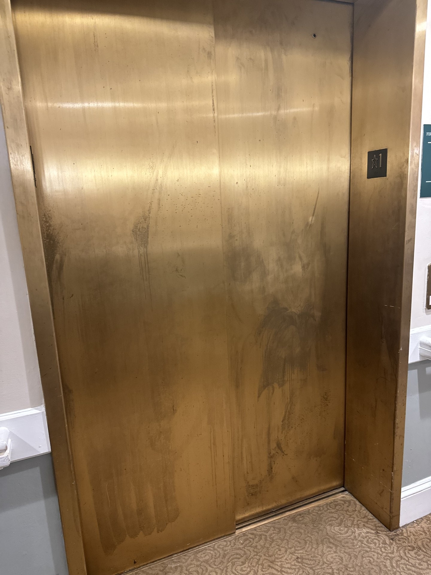 Before — Elevator Panel Restoration